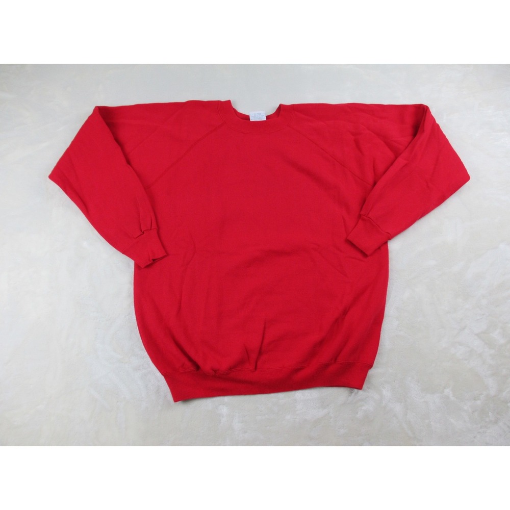 VINTAGE Hanes Her Way Sweater Womens Extra Large‎ Red Pullover Crewneck Ladies*